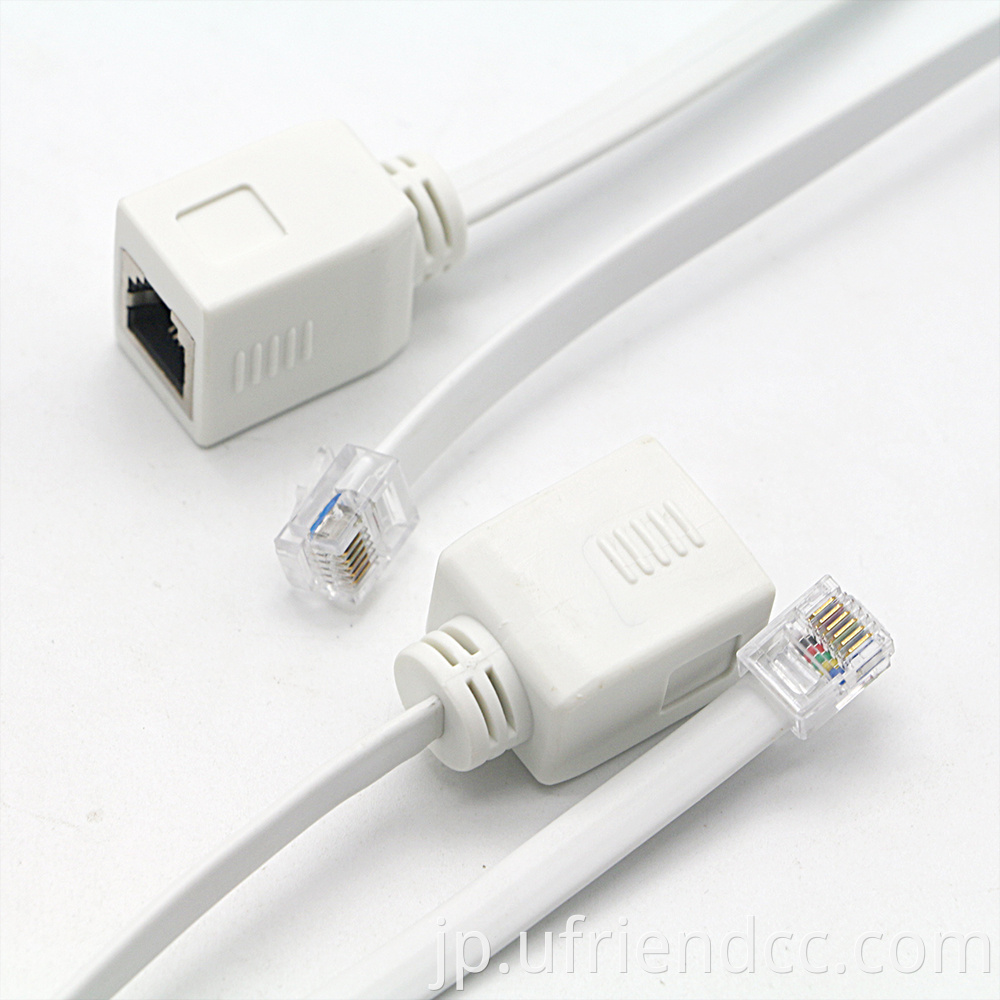 高品質RJ12 RJ11 6P6C 6ピン男性からRJ45 CAT5イーサネット6P6C6ピン女性ネットワークアダプターRJ12フラットケーブルサポートOEM ODM